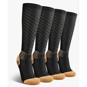 Copper Compression Socks Unisex XL Ankle Support V Shape Gradient Mens 10.5-13